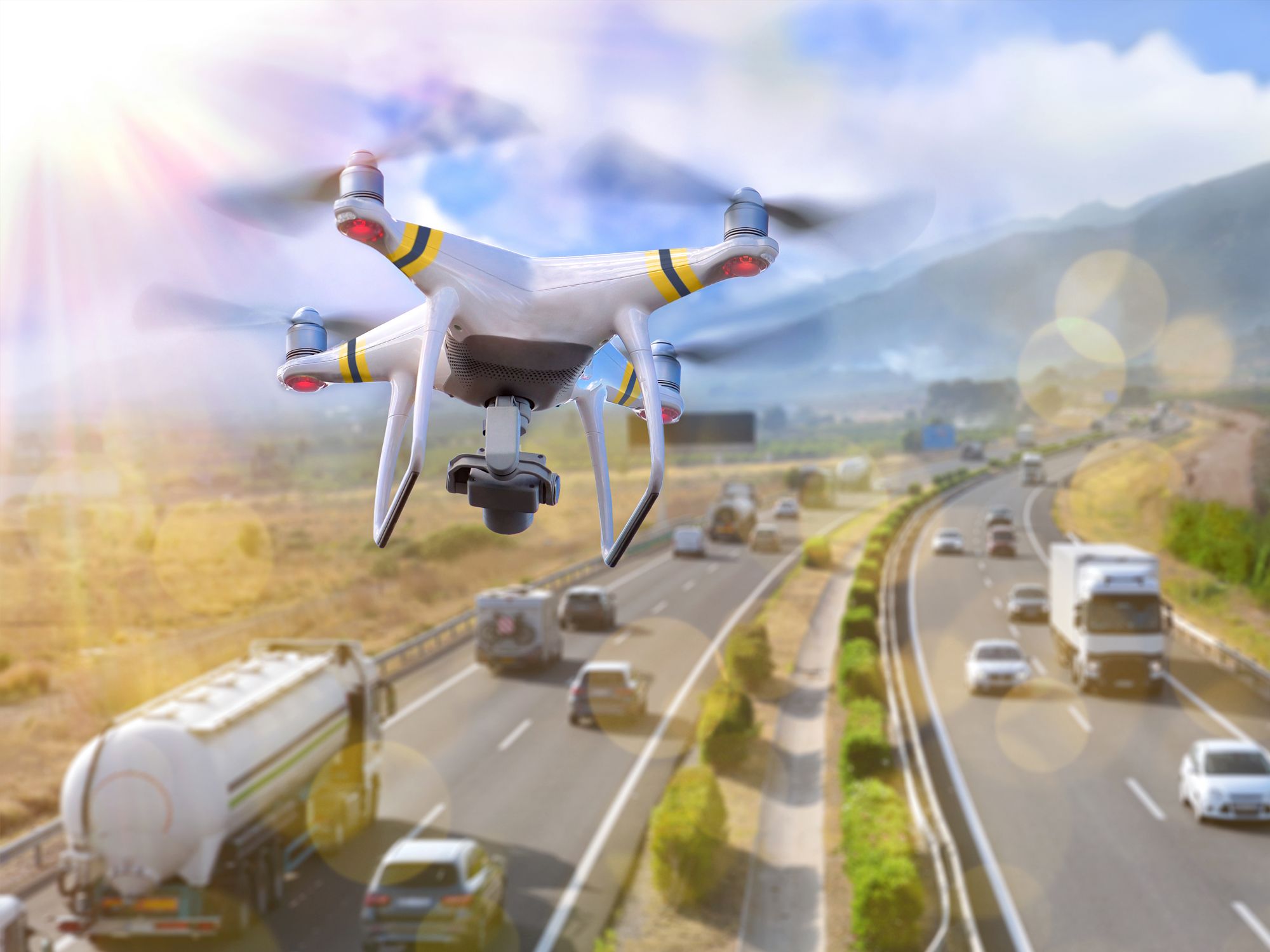 Drones Trial to Monitor Driving to Aid Devon and Cornwall Police
